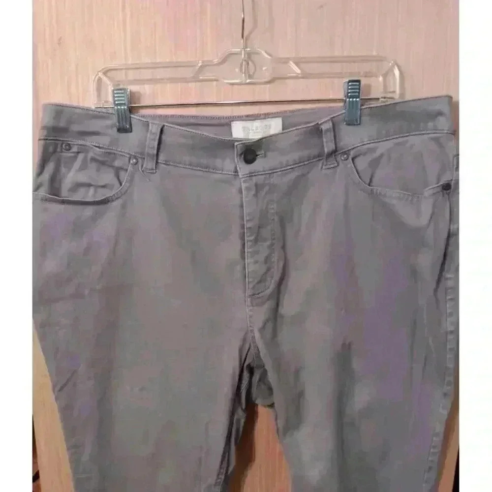 Talbots Pants (16W) Gray Womens Skinny Ankle Zipper, High Rise, Soft Feel